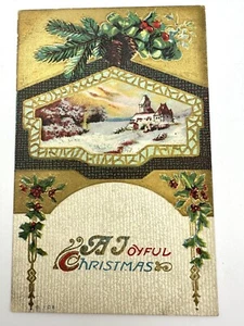 Antique Postcard-“A Joyful Christmas”-Used - Picture 1 of 6