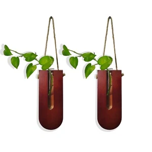 Wood Wall Planter Indoor, Hanging Wall Vase, Propagation Station, Hanging Pla... - Picture 1 of 7