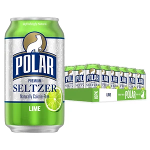 Seltzer Water Lime, 12 Fl Oz Cans, 18 Pack - Picture 1 of 6