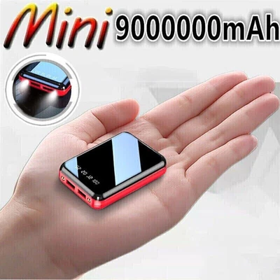 BIUBLE 9000000mAh Powerbank Externer Batterie Ladegerät ZusatzAkku 2USB Für Alle Handy