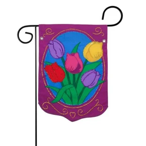 Group G154043-P2 Tulips Spring Floral Decorative Vertical Garden Flag 13"x 18.5" - Picture 1 of 5