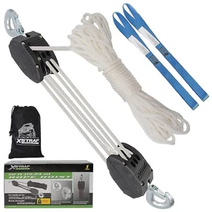 XSTRAP Rope Hoist 50 Feet Block and Tackle Pulley System for Lifting Heavy Ob... - Picture 1 of 7
