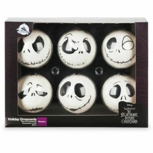 DISNEY The Nightmare Before Christmas 6 ORNAMENT SET Jack Skellington Faces - Picture 1 of 1