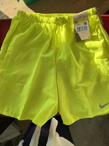 Nike Mens Challenger Brief-Lined 7” Running Shorts CZ9066 702 Volt Size S - Picture 1 of 6