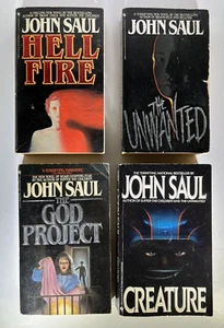 JOHN SAUL lot of 4 Vintage Paperback books Creature Hell Fire Unwanted God  - Bild 1 von 9
