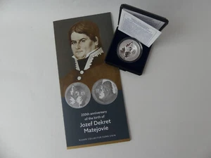 MONEDA PLATA ESLOVAQUIA 2024 10 EUROS COIN PP PROOF - JOZEF DECRETO MATEJOVIE - Imagen 1 de 8
