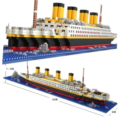 1860 peças mini tijolos modelo barco de cruzeiro Titanic faça você mesmo blocos de construção de diamante - Imagem 1 de 4