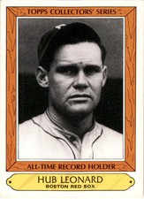 1985 Topps All Time Record Holder #22 Hub Leonard Red Sox