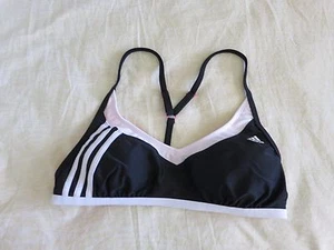 Adidas 3 Streifen Racerback Sport Top schwarz 14 UVP $ 44 neu mit Etikett - Bild 1 von 4