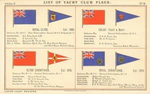 YACHT & SAILING CLUB FLAGS. Royal Clyde Corinthian. Royal Corinthian. Colne 1896 - Picture 1 of 1