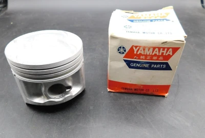 NOS OEM Piston + .25, 1st over,  Yamaha 1973 1974 TX500, 1975 1976 1977 XS500 - Image 1 of 4