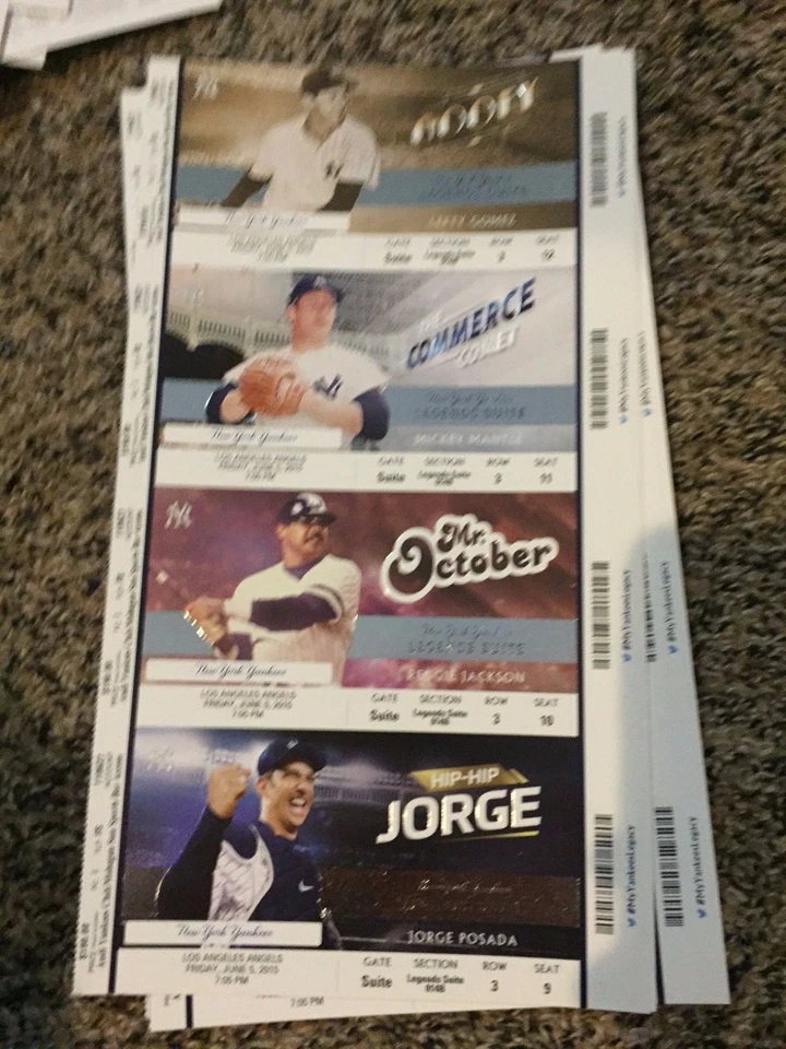 2015 NEW YORK YANKEES VS LA ANGELS SUITE TICKET STUB 6/5 REGGIE JACKSON - Image 1 of 1