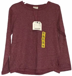 Zara Kids Collection Size 5 Boy's Burgundy Long Sleeve T-Shirt - Picture 1 of 4