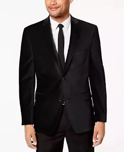 Alfani Men's New Slim-Fit Solid Velvet Black Suit Jacket 40R - Picture 1 of 5