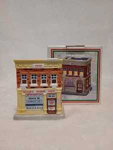 Home Town America Christmas Village BOSSIE'S BARBER SHOP 1993 con caja - Imagen 1 de 8