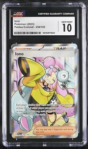 Pokemon Paldea Evolved 254/193 Iono Ultra Rare CGC Graded 10 GEM MINT - Picture 1 of 2