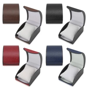 Watch Display Box for Case 10.5X8X5.8CM Man Leather Flannel Watch Box 4 Col - Picture 1 of 19