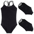 Ballet Leotard.Black Cross Strap.Age 4-14 Years.Gymnastic Dance Uniform.Fast UK