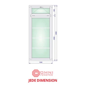 Bodentiefe Holzfenster Festverglasung mit kipp Oberlicht | Fenster nach Maß - Bild 1 von 1