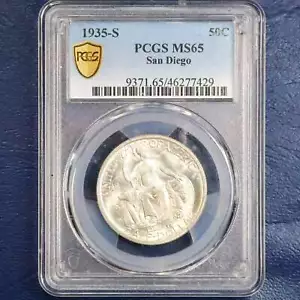 1935 S San Diego Exposition Half Dollar 50c Commemorative - PCGS MS 65 - Picture 1 of 7