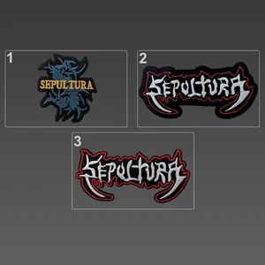 Sepultura Patches, Iron On Embroidery Patches, Sepultura Logo Patch - Picture 1 of 7