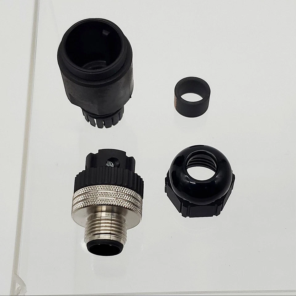 Conector microcambio Woodhead 1200710039 M12 4 pines macho recto 8A4006-32 Foto 1 de 4