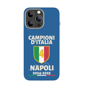 Cover Custodia Cellulare Celebrativa Napoli 4° Scudetto 2025 Campione D'Italia - Foto 1 di 1