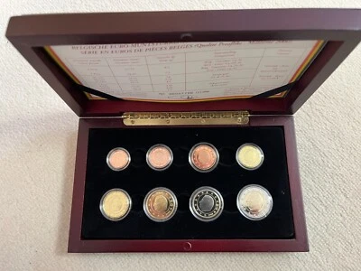 Belgien KMS 2000 PP Proof Polierte Platte im original Etui 1 ct-2 Euro selten - Bild 1 von 3