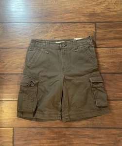 Arizona Cargo Shorts Boys Size 10 Husky Adjustable Waistband Cotton Brown - Picture 1 of 7