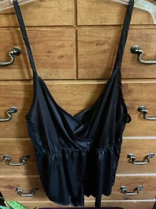 Forever 21 Lace & Nylon Romper Size OX Lingerie/Sleepwear Black - Picture 1 of 2