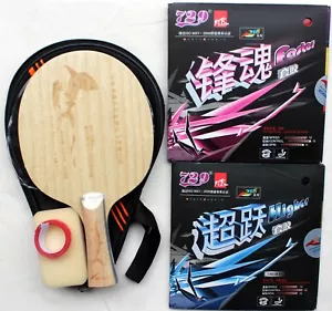 Shark X686 Ti+Carbon+Ceramic + 729 Faster/Higher Rubbers, Custom-made Bat, OZ - Picture 1 of 1