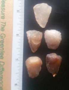 Scrapers Artifacts Agate Chalcedony Petrified Wood Lot Of (5)  - Picture 1 of 6