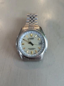 Casio Lineage Tough Solar Men 4390 LIW-T100T 40mm 7 " Running Correctly EUC - Picture 1 of 13
