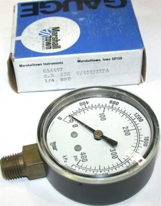 Fino a 4 nuovi manometri Marshalltown 0-400psi 2800 kPa 1/4"NPT 2 1/2" G14497 - Foto 1 di 1