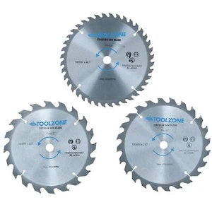 Hojas de sierra circulares TCT 3 piezas 190 mm 20/24 y 40 dientes 16 mm diámetro TE598 - Imagen 1 de 6