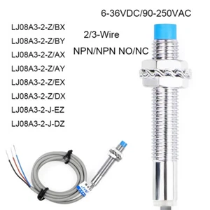 Induktiver Näherungssensor LJ8A3-2-Z BX/BY/AX/AY PNP/NPN NC/NO 2/3 Draht 6-36VDC - Bild 1 von 16