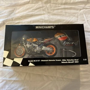 1/12 MINICHAMPS 037146 REPSOL HONDA RC211V ROSSI MOTO GP 2003 1st EDITION - Picture 1 of 24