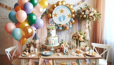  Bebé León Azul Hecho a Mano/Topper de Pasteles/Baby Shower Niña o Niño Foto 1 de 4