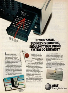 1985 Vintage Print Ad AT&T MERLIN Communications System Small Business Phone - Picture 1 of 2