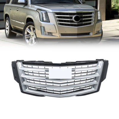 Chrome Front Upper Bumper Grille Fit For Cadillac Escalade 2015 2016-2020 - Image 1 of 4