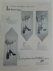 1949 Nebel nylons hosiery stockings vintage womens legs fashion art ad - Picture 1 of 1