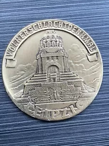 Austrian Collectible Medal In Honor Of Monument In Leipzig Light Metal - Picture 1 of 4