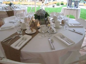 13" x 108" Burlap Table Runner 100% Natual Refined Jute Squared end Wedding - Picture 1 of 4