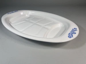 Corning Ware Oval Serving Platter 16.5" Blue Cornflower P19 Meat Tray, Vintage - Picture 1 of 8