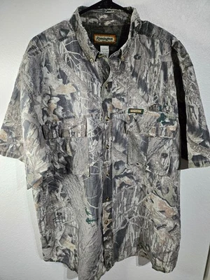 Camisa masculina camuflada de caça Remington com botões tamanho XL veado pato - Imagem 1 de 4