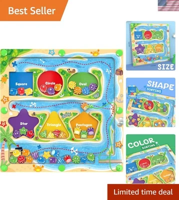 Interactive Magnetic Color & Shape Maze - Educational Toy for 3-5  Olds - Image 1 of 4