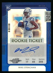 MIKE STRACHAN 2021 CONTENDERS OPTIC BLUE AUTO RC #13/99 WASHINGTON COMMANDERS - Picture 1 of 1