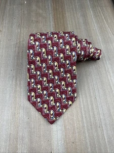 ROBERT TALBOTT Best of Class Silk Tie Geometric Maroon W3.75xL57 Made in USA - Picture 1 of 5