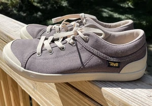 Teva Freewheel Canvas Low Top Sneakers Taupe Women's Sz 10 - Picture 1 of 8