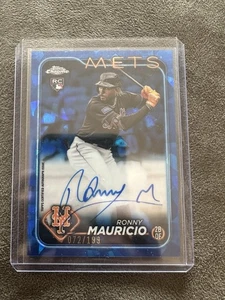 2024 Topps Chrome Sapphire Edition - Auto Ronny Mauricio CSA-RM /199 (AU, RC) - Picture 1 of 4